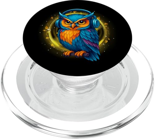 Kawaii Eule mit Kopfhörern Musik Bunte Eule Grafik PopSockets PopGrip für MagSafe Kawaii Eule mit Kopfhörern Musik Bunte Eule Grafik PopSockets PopGrip für MagSafe von Colorful Dj Owl With Headphones Tees