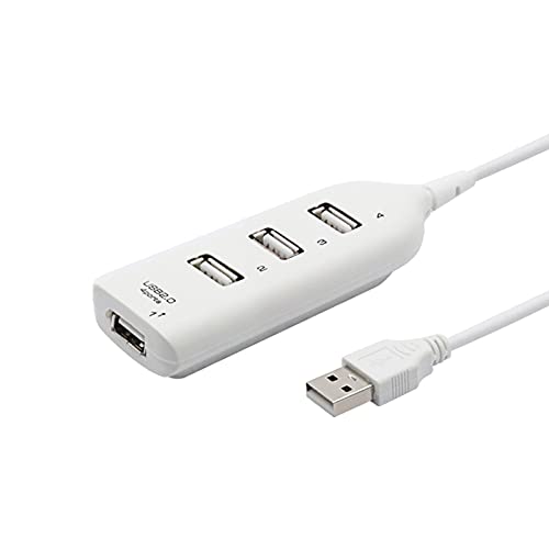 Colorful 4-in-1 USB2.0 Hub - 4 Port Hub Splitter HUB-Dockingstation für Notebook | Windows | Laptops | Surface Pro | PC | USB Flash Drives | Mobile HDD usw. - Hot Swap (Weiß) von Colorful Elektronik