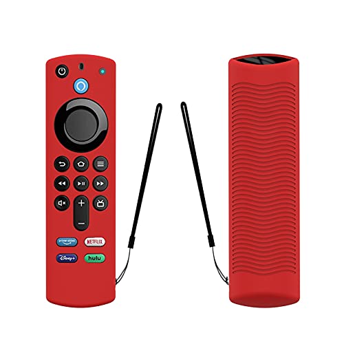Colorful Fernbedienungs Schutzhülle kompatibel mit Alexa Voice Remote (3rd Gen) Remote Control Cover mit Strap, Stoßfeste, rutschfeste Silikon-Fernbedienung Anti-Sweat Schutzhülle (Red) von Colorful Elektronik