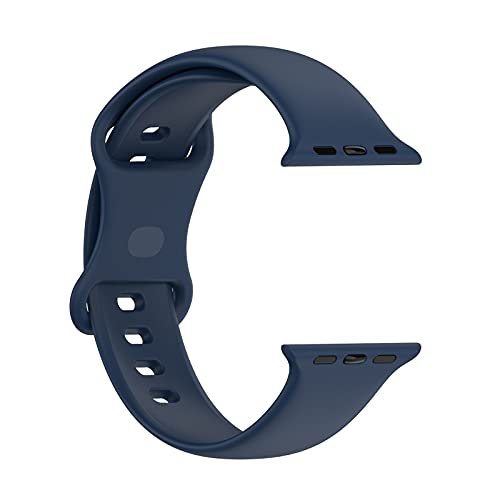 Colorful Uhrenarmband Für Apple Watch 7 42/44mm, 【160-230MM Handgelenkumfang】 Schnalle Sport Silikon Ersatzarmband Replacement Smartwatch Strap Bracelet Belt (Navy) von Colorful Elektronik