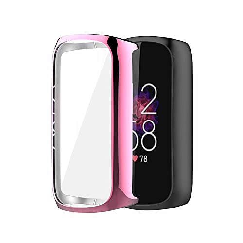 Für Fitbit Luxe Schutzhülle, Colorful All-Inclusive Plattierung TPU Weich Hülle Stoßfest Anti-Kratz Abdeckung Ersatz Protection Zubehör Case Cover Kompatibel mit Fitbit-Luxe Smart Watch (Pink) von Colorful Elektronik