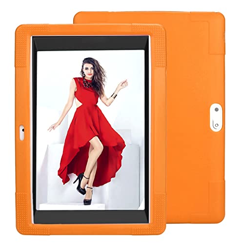 Universal Folio Hülle für 10inch &10.1 Zoll Tablette, Colorful PU Silikon ständer Tablethülle Schutzhülle für 10.1 Zoll Android Touchscreen Tablet (Orange) von Colorful Elektronik