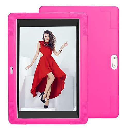 Universal Folio Hülle für 10inch &10.1 Zoll Tablette, Colorful PU Silikon ständer Tablethülle Schutzhülle für 10.1 Zoll Android Touchscreen Tablet (Pink) von Colorful Elektronik