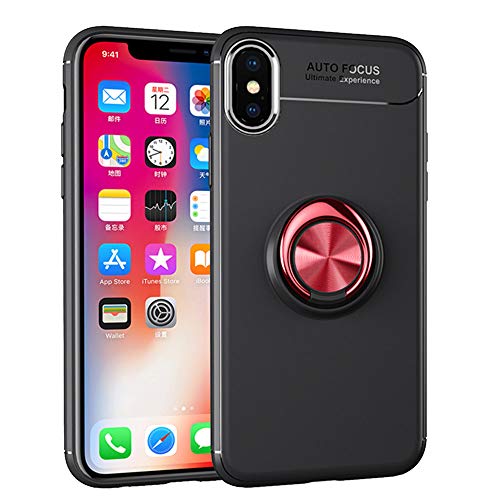 Für iPhone XS 5.8 Zoll Hülle,Colorful Ring Kickstand 360 Grad rotierenden Fingerring Grip Drop Schutz Stoßdämpfung Weichen TPU Cover [Arbeit mit magnetischen Auto Halterung] für iPhone XS 5.8 Zoll, E von Colorful Handyhülle