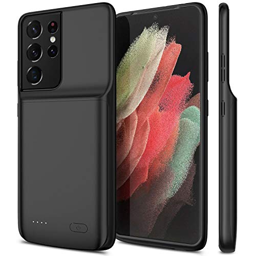 Akku Hülle für Samsung Galaxy S21/S21 Plus/S21 Ultra, Colorful Zusatzakku Ladehülle Handyhülle Tragbare Power Bank Akku Battery Case Akkuhülle (S21 Ultra-4700mAh) von Colorful Schutzhülle