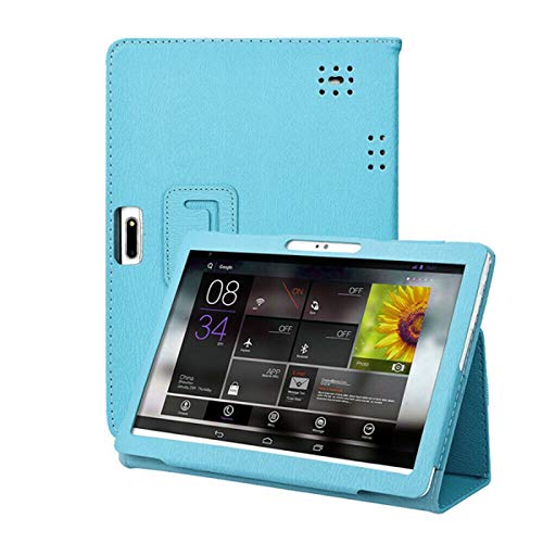 Colorful Universal Hülle für 10'' 10.1'' Tablet PU Lederständer Tablethülle Schutzhülle für 10 / 10.1 Zoll Tablet Hochwertige Lederhülle [Ultra Schlank] [leicht] Ständer Cover (Blau) von Colorful Schutzhülle