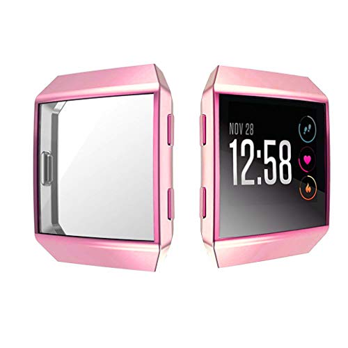 Für Fitbit Ionic Hülle Displayschutz,Colorful Ultra dünn TPU Plating Cases Schutz Stoßstange Hüllenabdeckung Schutzhülle Rundherum Schutz Schlankes Case (Rosa) von Colorful Schutzhülle