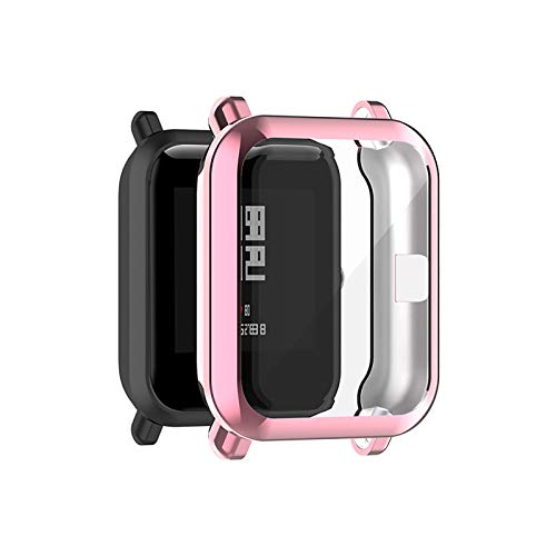 Für Huami Amazfit GTS 2 Mini Hülle Displayschutz,Colorful Ultra dünn TPU Plating Cases Schutz Stoßstange Hüllenabdeckung Schutzhülle Rundherum Schutz Schlankes Case (Rosa) von Colorful Schutzhülle