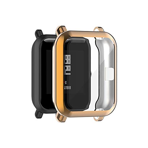 Für Huami Amazfit GTS 2 Mini Hülle Displayschutz,Colorful Ultra dünn TPU Plating Cases Schutz Stoßstange Hüllenabdeckung Schutzhülle Rundherum Schutz Schlankes Case (Rose Gold) von Colorful Schutzhülle