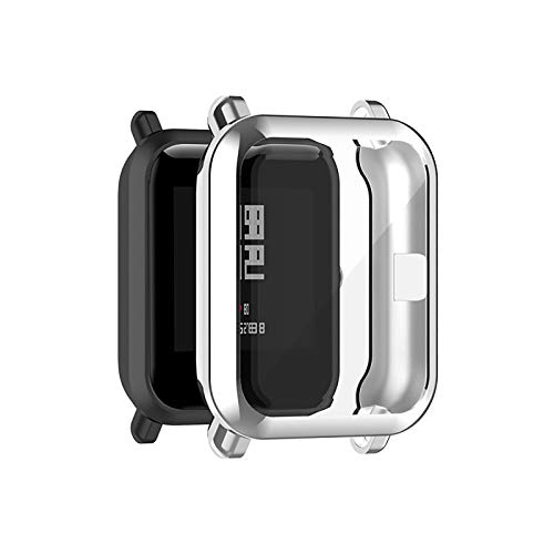 Für Huami Amazfit GTS 2 Mini Hülle Displayschutz,Colorful Ultra dünn TPU Plating Cases Schutz Stoßstange Hüllenabdeckung Schutzhülle Rundherum Schutz Schlankes Case (Silber) von Colorful Schutzhülle