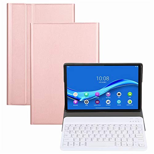 Für Lenovo Tab M10 FHD Plus (2nd Gen) 10.3 X606F Bluetooth Tastatur Hülle [QWERTZ Deutsches], Colorful PU Leder Hülle mit magnetisch Abnehmbarer Kabellose Tastatur für Lenovo Tab M10 Plus (Rosa) von Colorful Schutzhülle