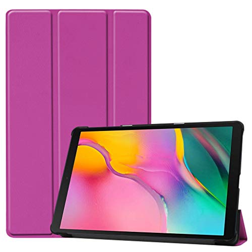 Hülle für Samsung Galaxy Tab A 10.1 SM-T515/T510, Colorful Ultra Slim Lightweight Schutzhülle PU Leder Smart Cover Case mit Auto Wake/Sleep für Samsung Galaxy Tab A 10.1 SM-T515/T510 (Lila) von Colorful Schutzhülle