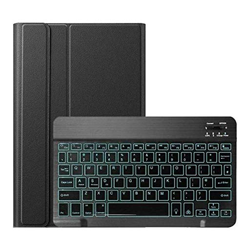 Tastatur Hülle für Samsung Galaxy Tab A7 10.4 T500/T505/T507,Colorful Kratzfest PU Leder Hülle mit Hinterleuchtet Abnehmbare Wireless Tastatur für Galaxy Tab A7 10.4 2020 (Schwarz) von Colorful Schutzhülle