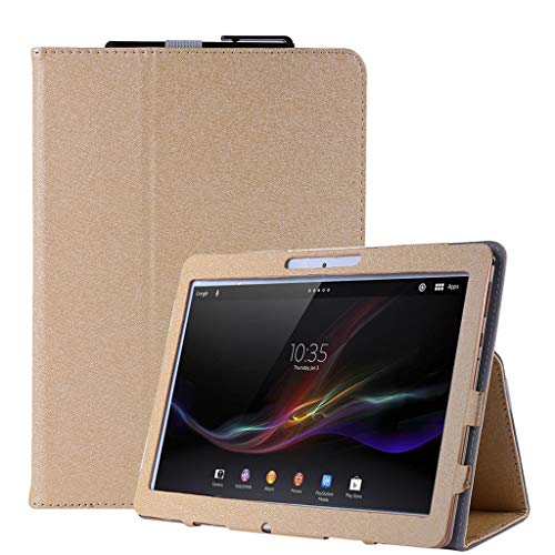 Universal Folio Hülle für 10.1 Zoll Tablette,Colorful PU Lederständer Tablethülle Schutzhülle für 10.1 Zoll Android Touchscreen Tablet (3-Gold) von Colorful Schutzhülle