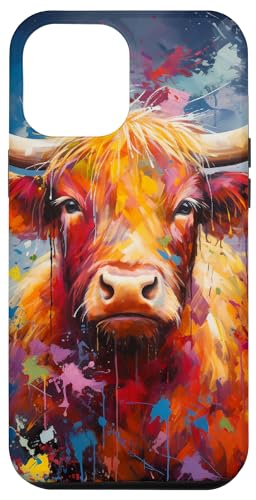 Hülle für iPhone 14 Pro Max Bunte schottische Hochlandkuh von Colorful Scottish Highland Cow