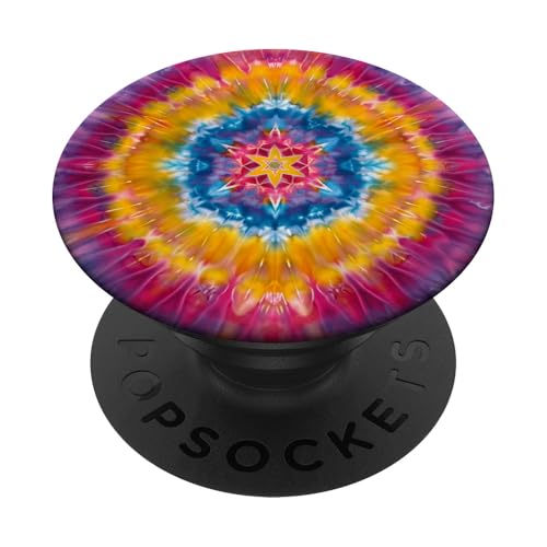 Batik-Stern PopSockets Klebender PopGrip von Colorful Tie Dye Accessories