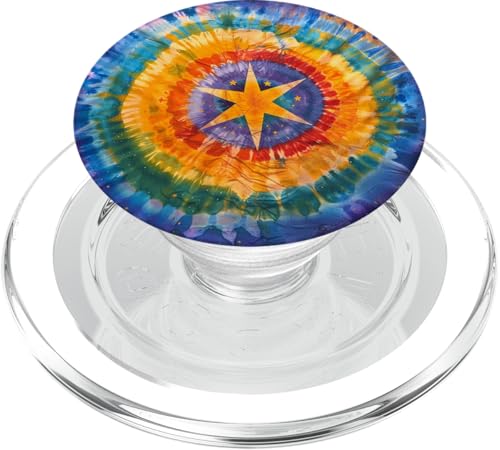 Batik-Stern PopSockets PopGrip für MagSafe von Colorful Tie Dye Accessories