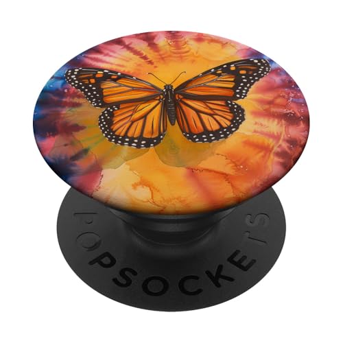 Batik Swirl Monarchfalter PopSockets Klebender PopGrip Batik Swirl Monarchfalter PopSockets Klebender PopGrip von Colorful Tie Dye Accessories