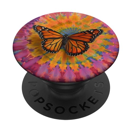 Batik Swirl Monarchfalter PopSockets Klebender PopGrip Batik Swirl Monarchfalter PopSockets Klebender PopGrip von Colorful Tie Dye Accessories