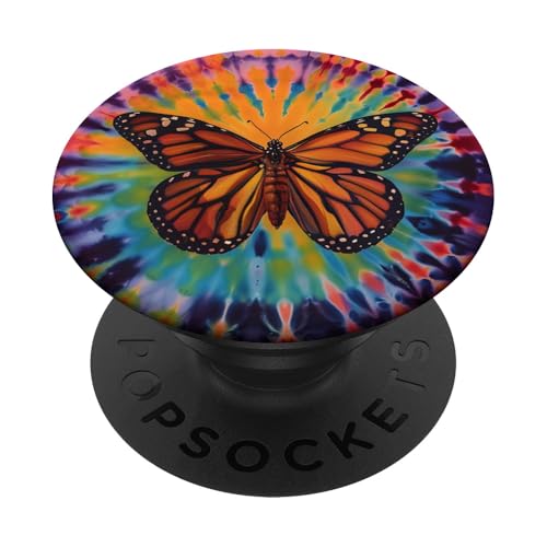 Batik Swirl Monarchfalter PopSockets Klebender PopGrip Batik Swirl Monarchfalter PopSockets Klebender PopGrip von Colorful Tie Dye Accessories