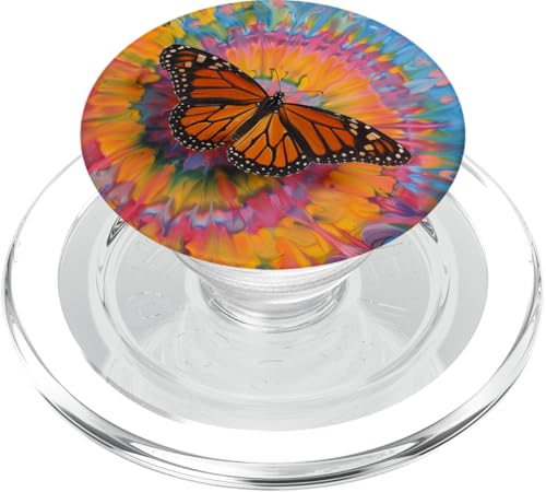 Batik Swirl Monarchfalter PopSockets PopGrip für MagSafe Batik Swirl Monarchfalter PopSockets PopGrip für MagSafe von Colorful Tie Dye Accessories