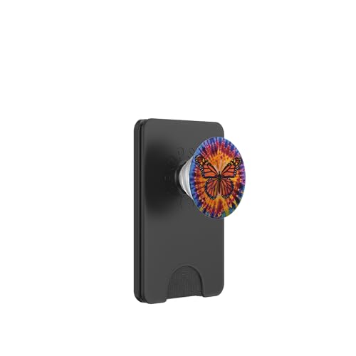 Batik Swirl Monarchfalter PopSockets PopWallet für MagSafe von Colorful Tie Dye Accessories