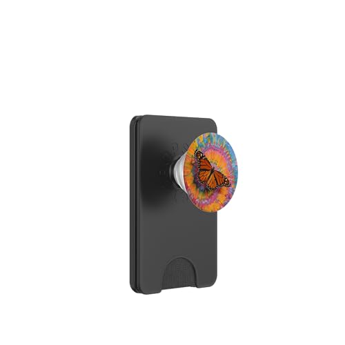 Batik Swirl Monarchfalter PopSockets PopWallet für MagSafe von Colorful Tie Dye Accessories