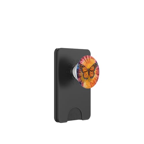 Batik Swirl Monarchfalter PopSockets PopWallet für MagSafe von Colorful Tie Dye Accessories