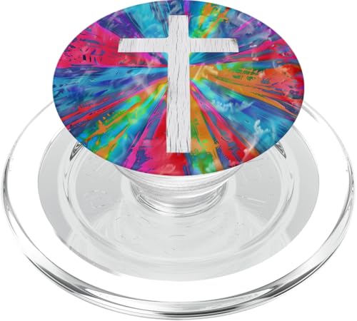 Batikfärbung Jesus Gott Glaube PopSockets PopGrip für MagSafe von Colorful Tie Dye Accessories