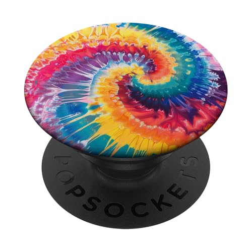 Batikfärbung Regenbogen Swirl PopSockets Klebender PopGrip Batikfärbung Regenbogen Swirl PopSockets Klebender PopGrip von Colorful Tie Dye Accessories