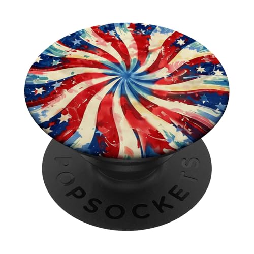 Batikfärbung USA Flagge Amerika PopSockets Klebender PopGrip von Colorful Tie Dye Accessories