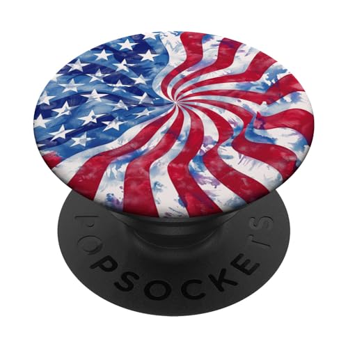 Batikfärbung USA Flagge Amerika PopSockets Klebender PopGrip Batikfärbung USA Flagge Amerika PopSockets Klebender PopGrip von Colorful Tie Dye Accessories