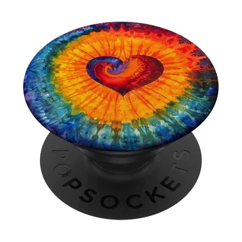 Batikherz PopSockets Klebender PopGrip von Colorful Tie Dye Accessories