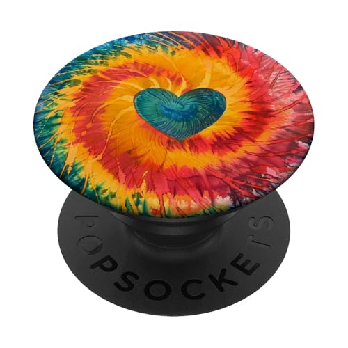 Batikherz PopSockets Klebender PopGrip von Colorful Tie Dye Accessories