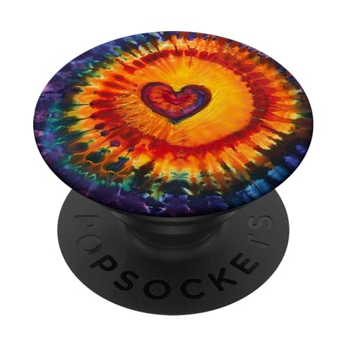 Herz-Batikfärbung PopSockets Klebender PopGrip Herz-Batikfärbung PopSockets Klebender PopGrip von Colorful Tie Dye Accessories