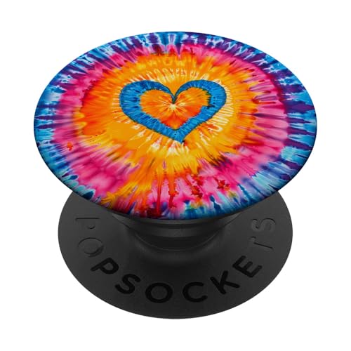 Herz-Batikfärbung PopSockets Klebender PopGrip Herz-Batikfärbung PopSockets Klebender PopGrip von Colorful Tie Dye Accessories