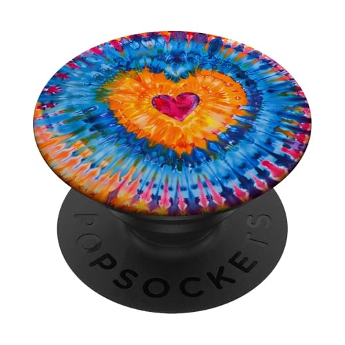 Herz-Batikfärbung PopSockets Klebender PopGrip Herz-Batikfärbung PopSockets Klebender PopGrip von Colorful Tie Dye Accessories