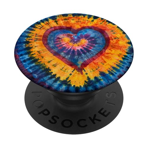 Herz-Batikfärbung PopSockets Klebender PopGrip Herz-Batikfärbung PopSockets Klebender PopGrip von Colorful Tie Dye Accessories