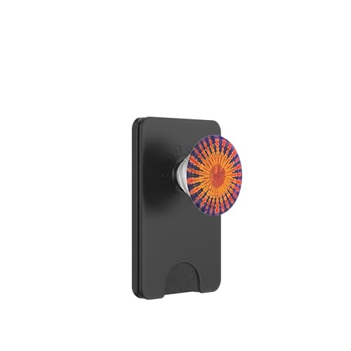 Lila Batikfärbung PopSockets PopWallet für MagSafe von Colorful Tie Dye Accessories