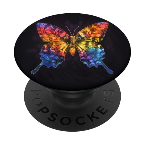 Monarch Batikfarbe mit Schmetterlingsmotiv PopSockets Klebender PopGrip Monarch Batikfarbe mit Schmetterlingsmotiv PopSockets Klebender PopGrip von Colorful Tie Dye Accessories