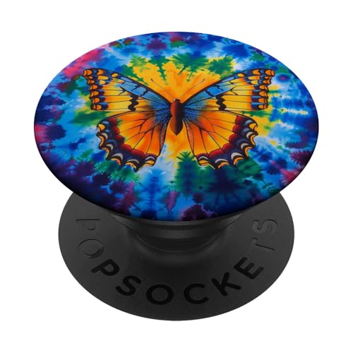 Monarch-Schmetterling-Batik-Wirbel PopSockets Klebender PopGrip Monarch-Schmetterling-Batik-Wirbel PopSockets Klebender PopGrip von Colorful Tie Dye Accessories