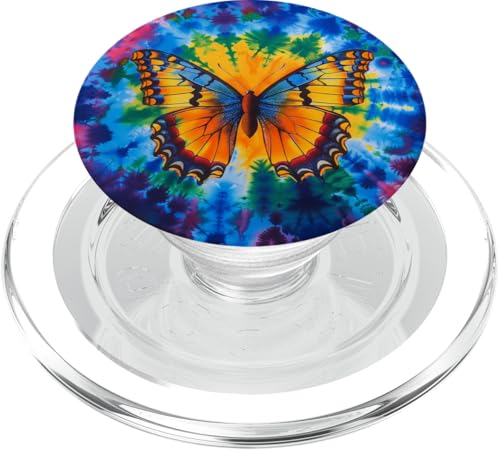 Monarch-Schmetterling-Batik-Wirbel PopSockets PopGrip für MagSafe von Colorful Tie Dye Accessories