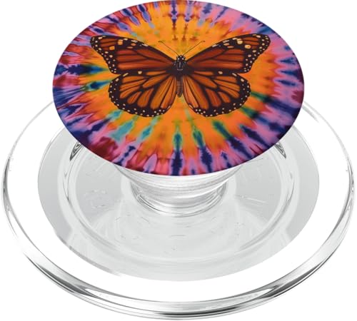 Monarch-Schmetterling-Batik-Wirbel PopSockets PopGrip für MagSafe von Colorful Tie Dye Accessories