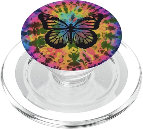 Monarch-Schmetterling-Batik-Wirbel PopSockets PopGrip für MagSafe von Colorful Tie Dye Accessories