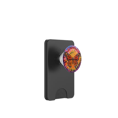 Monarch-Schmetterling-Batik-Wirbel PopSockets PopWallet für MagSafe von Colorful Tie Dye Accessories