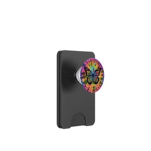 Monarch-Schmetterling-Batik-Wirbel PopSockets PopWallet für MagSafe von Colorful Tie Dye Accessories