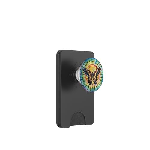 Monarch-Schmetterling-Batik-Wirbel PopSockets PopWallet für MagSafe von Colorful Tie Dye Accessories