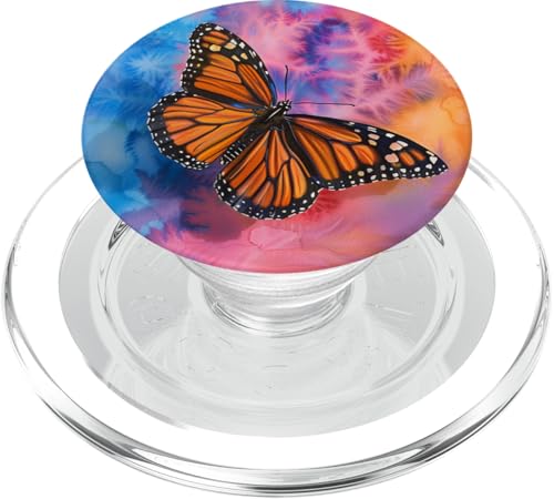 Psychedelisches Schmetterlings-Design, bunt, Batikfärbung PopSockets PopGrip für MagSafe Psychedelisches Schmetterlings-Design, bunt, Batikfärbung PopSockets PopGrip für MagSafe von Colorful Tie Dye Accessories