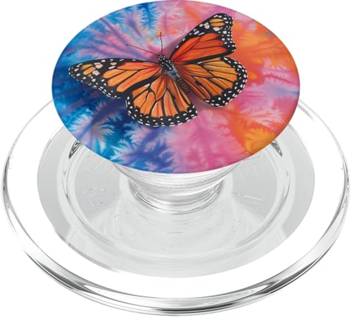 Psychedelisches Schmetterlings-Design, bunt, Batikfärbung PopSockets PopGrip für MagSafe Psychedelisches Schmetterlings-Design, bunt, Batikfärbung PopSockets PopGrip für MagSafe von Colorful Tie Dye Accessories