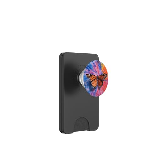 Psychedelisches Schmetterlings-Design, bunt, Batikfärbung PopSockets PopWallet für MagSafe Psychedelisches Schmetterlings-Design, bunt, Batikfärbung PopSockets PopWallet für MagSafe von Colorful Tie Dye Accessories